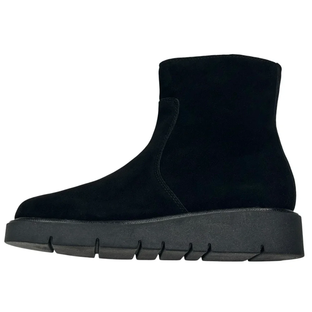 Blondo Moona Waterproof Black Suede Ankle Boots Womens Size 8.5M New $170